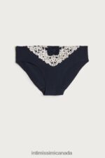 Underwear CA Intimissimi Women Pretty Flowers Seamless Cotton Briefs 347I-Deep Blue/Vanilla DD6R6T1151 - Image 6