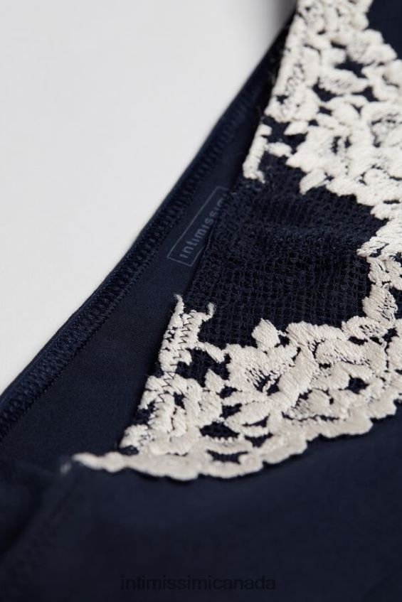 Underwear CA Intimissimi Women Pretty Flowers Seamless Cotton Briefs 347I-Deep Blue/Vanilla DD6R6T1151 - Image 7
