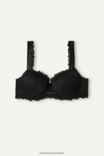 Underwear CA Intimissimi Women Pretty Flowers Sofia Balconette Bra 019-Black DD6R6T642 - Image 5