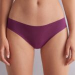 Underwear CA Intimissimi Women Raw-Cut Cotton Briefs 345J-Purple Wine DD6R6T903