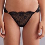 Underwear CA Intimissimi Women Sensual Flowers Brazilian Briefs 019-Black DD6R6T845