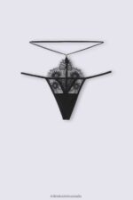 Underwear CA Intimissimi Women Sensual Flowers Thong 019-Black DD6R6T847 - Image 5