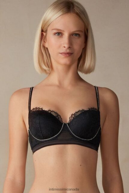 Underwear CA Intimissimi Women Shine High Like Stars Sofia Balconette Bra 019-Black DD6R6T623