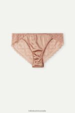 Underwear CA Intimissimi Women Silk and Lace Briefs 163I-Satin Pink DD6R6T1130 - Image 6