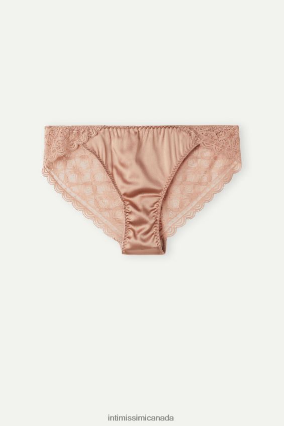 Underwear CA Intimissimi Women Silk and Lace Briefs 163I-Satin Pink DD6R6T1130 - Image 6