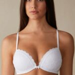 Underwear CA Intimissimi Women Silvia Lace Push-Up Bra 001-White DD6R6T617