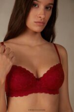 Underwear CA Intimissimi Women Sofia Lace Balconette Bra 1473-Red DD6R6T618 - Image 3