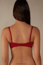 Underwear CA Intimissimi Women Sofia Lace Balconette Bra 1473-Red DD6R6T618 - Image 4