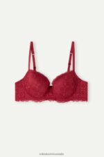 Underwear CA Intimissimi Women Sofia Lace Balconette Bra 1473-Red DD6R6T618 - Image 5