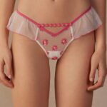 Underwear CA Intimissimi Women Sweet Like Daisies 80s-Style Brazilian Briefs 239J-Fuchsia/Powder White DD6R6T936