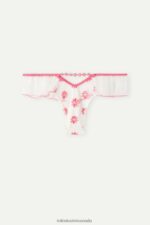 Underwear CA Intimissimi Women Sweet Like Daisies 80s-Style Brazilian Briefs 239J-Fuchsia/Powder White DD6R6T936 - Image 5