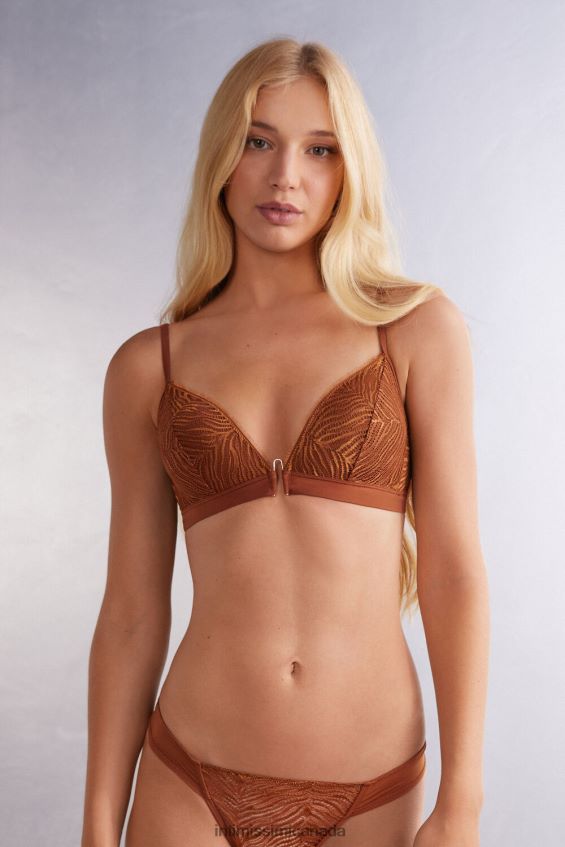 Underwear CA Intimissimi Women Tiziana Go Animalier Cotton Triangle Bra 332J-Light Cinnamon DD6R6T460 - Image 1