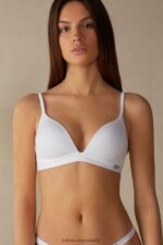 Underwear CA Intimissimi Women Tiziana Natural Cotton Triangle Bra 001-White DD6R6T741