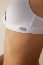 Underwear CA Intimissimi Women Tiziana Natural Cotton Triangle Bra 001-White DD6R6T741 - Image 3
